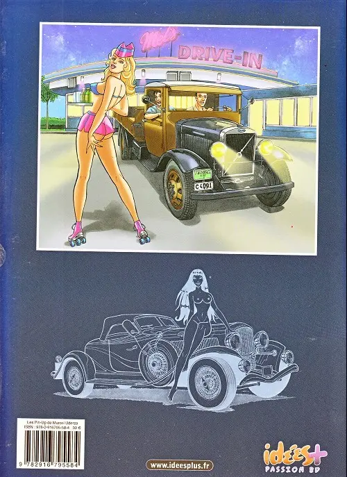 Verso de l'album Les Pin-Up de Marcel Uderzo