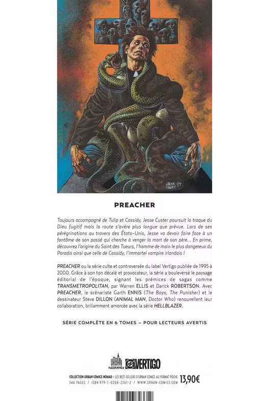 Verso de l'album Preacher Livre III