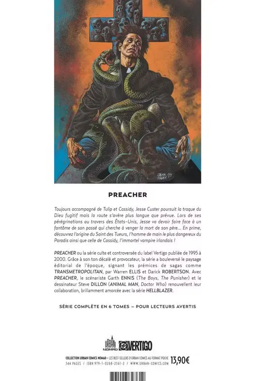 Verso de l'album Preacher Livre III