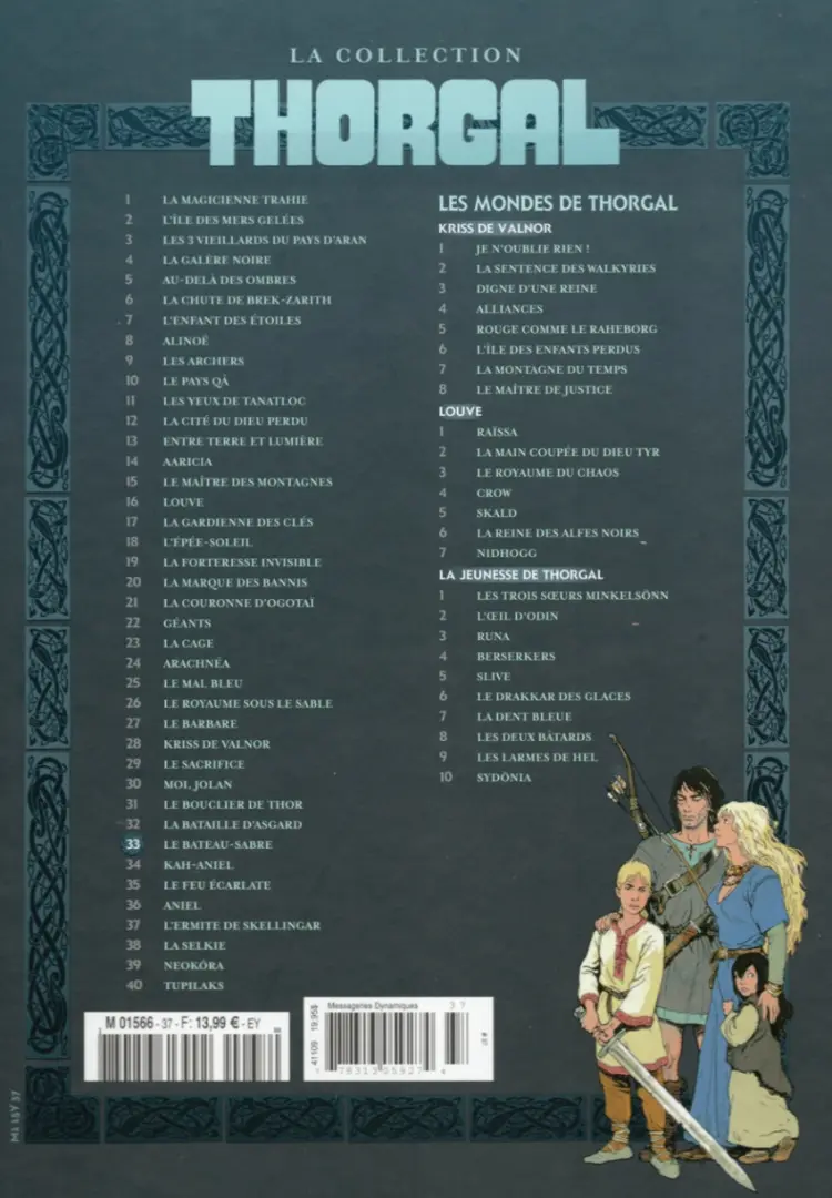 Verso de l'album Thorgal - La collection Tome 37 Le bateau-sabre
