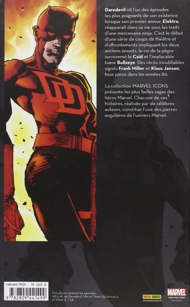 Verso de l'album Daredevil Tome 1
