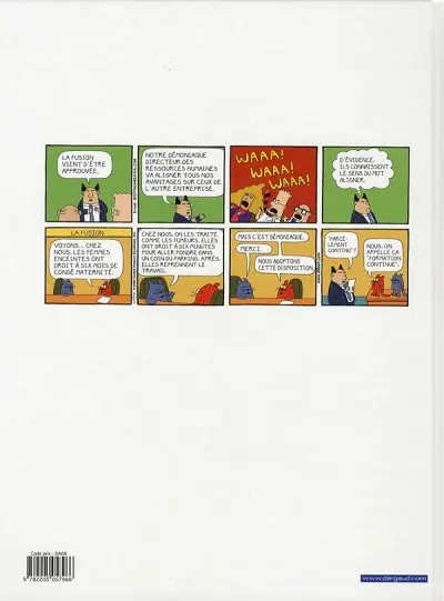 Verso de l'album Dilbert Dargaud Tome 2 Le harcèlement continu