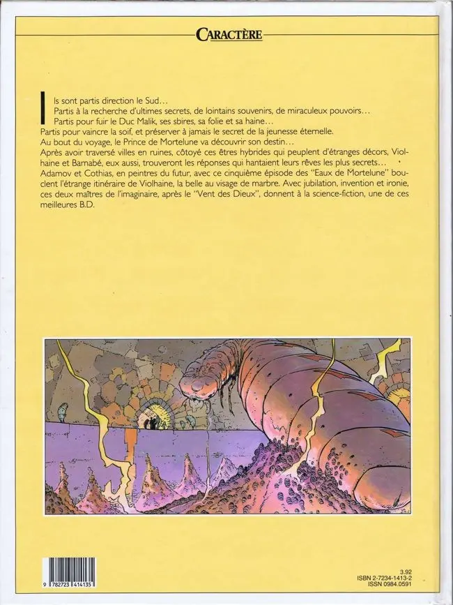 Verso de l'album Les eaux de Mortelune Tome 5 Vague à lames