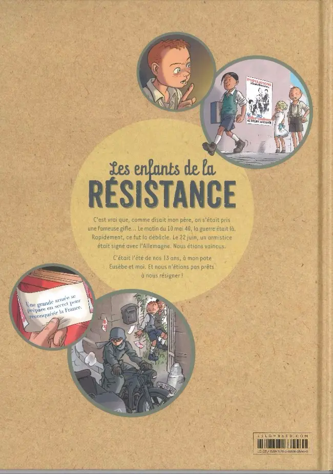 Verso de l'album Les Enfants de la Résistance Tome 1 Premières actions