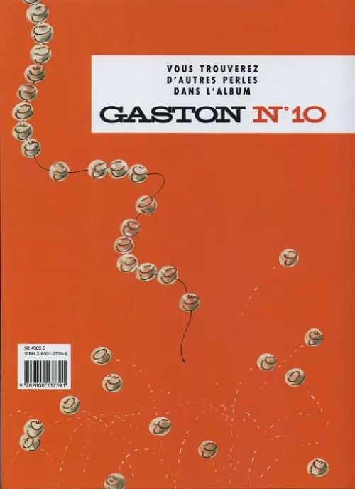Verso de l'album Gaston Tome 9 Le cas Lagaffe