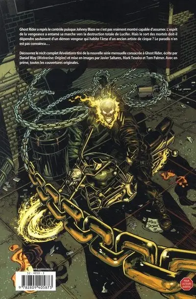 Verso de l'album Ghost Rider Tome 6 Révélations