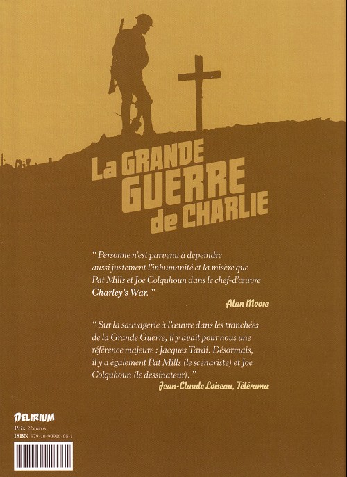 Verso de l'album La Grande Guerre de Charlie Volume 5 Les Tranchées d'Ypres