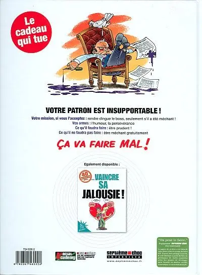 Verso de l'album 40 techniques imparables pour... Rendre fou son patron !