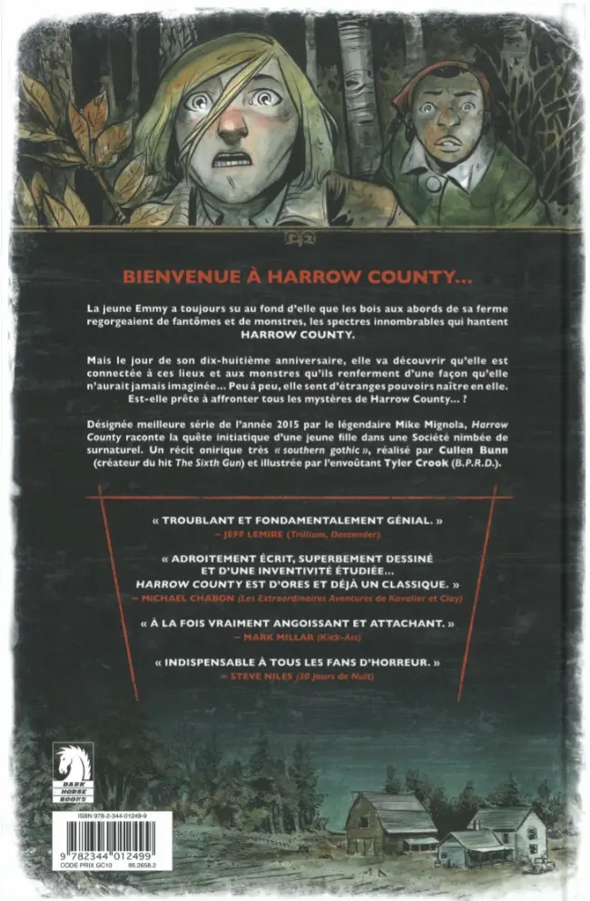 Verso de l'album Harrow County Tome 1 Spectres innombrables