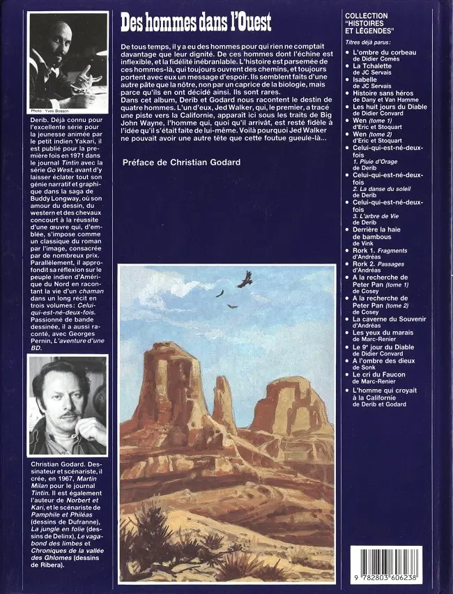 Verso de l'album L'Homme qui croyait à la Californie