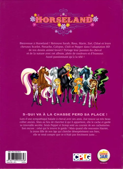 Verso de l'album Horseland Tome 5 Qui va à la chasse perd sa place !