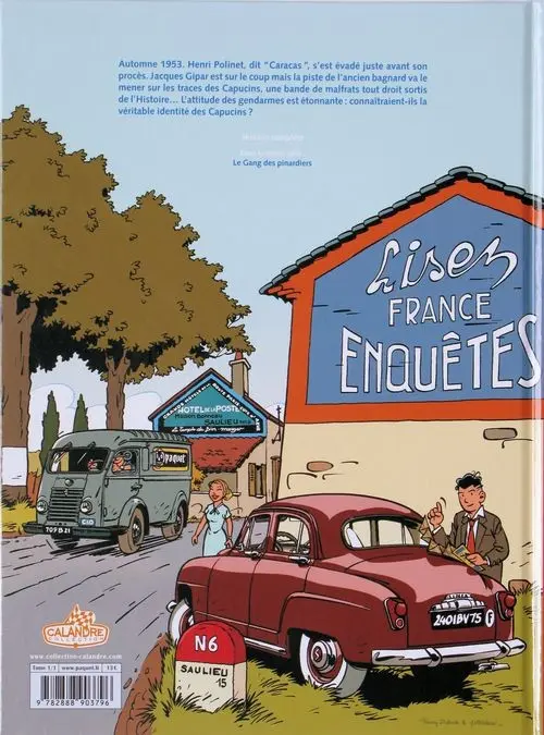 Verso de l'album Une aventure de Jacques Gipar Tome 2 Le retour des Capucins
