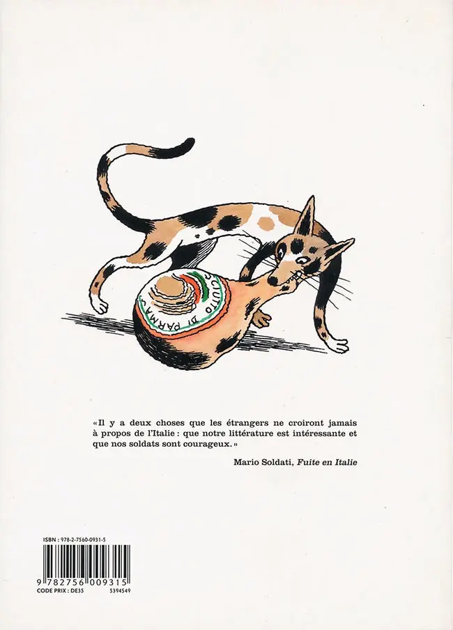 Verso de l'album Journal d'Italie Tome 1 Trieste - Bologne