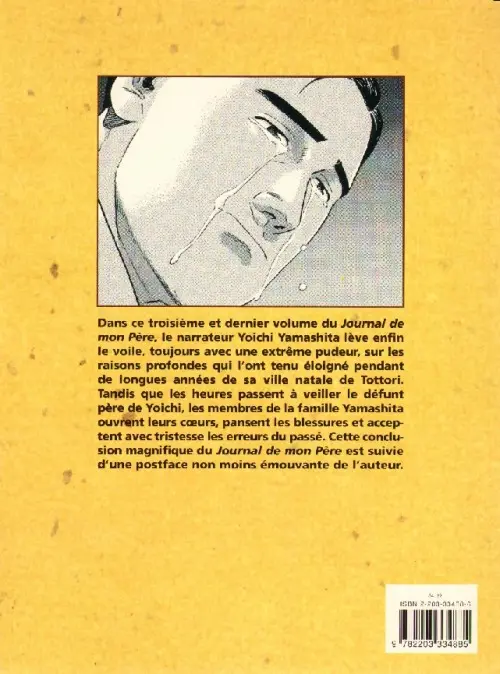 Verso de l'album Le Journal de mon père Tome 3 L'apaisement