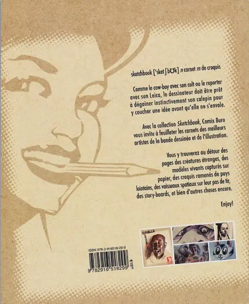 Verso de l'album Sketchbook - Comix Buro Sketchbook Civiello