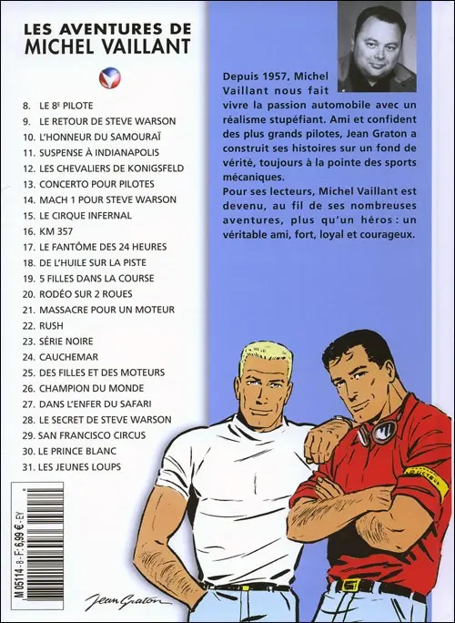 Verso de l'album Michel Vaillant La Collection Tome 9 Le retour de Steve Warson