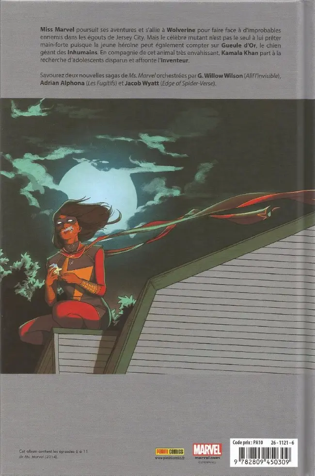 Verso de l'album Ms. Marvel Tome 2 Génération Y