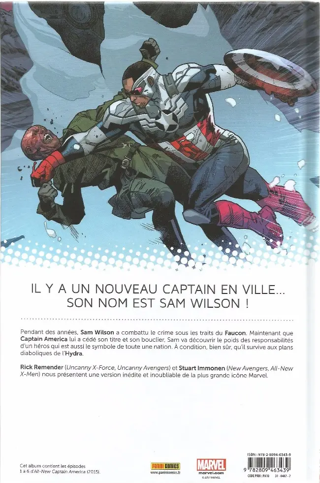 Verso de l'album All-New Captain America Le Réveil de l'Hydra