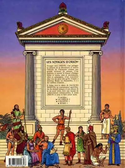 Verso de l'album Les voyages d'Orion Tome 1 La Grèce (1)
