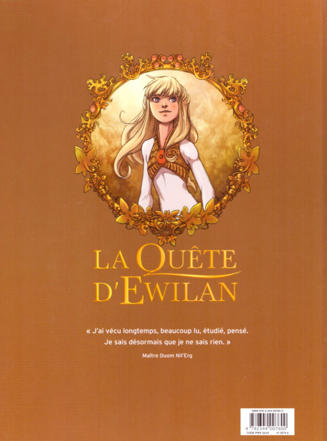 Verso de l'album La Quête d'Ewilan Tome 6 Merwyn Ril'Avalon