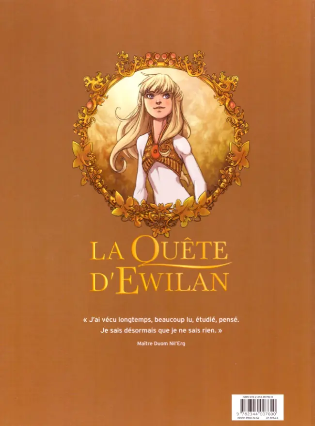 Verso de l'album La Quête d'Ewilan Tome 6 Merwyn Ril'Avalon