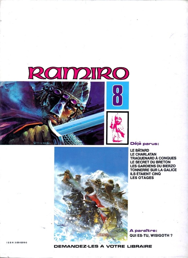 Verso de l'album Ramiro Tome 8 Les otages : le Trésor des Wisigoths 2