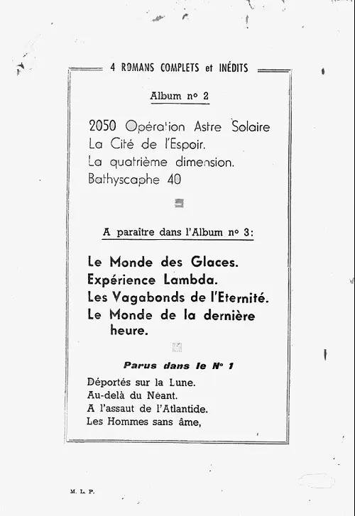 Verso de l'album L'An 2000 Recueil 2