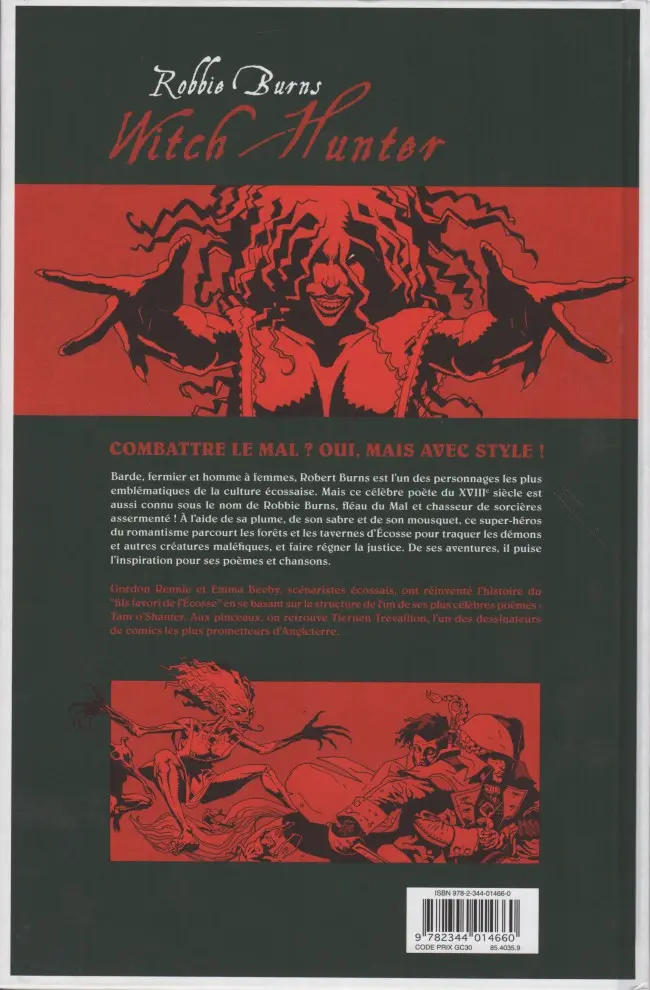Verso de l'album Robbie Burns Witch Hunter