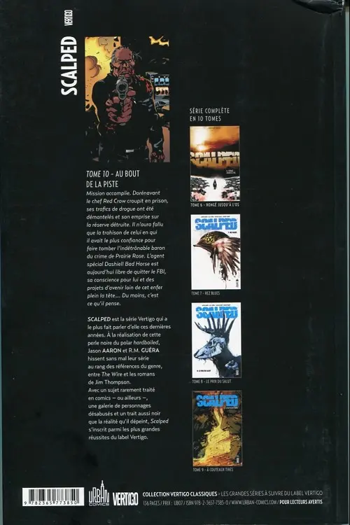 Verso de l'album Scalped Tome 10 Au bout de la piste