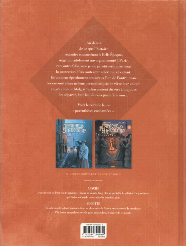 Verso de l'album L'Apache & la cocotte Tome 2 Cléo