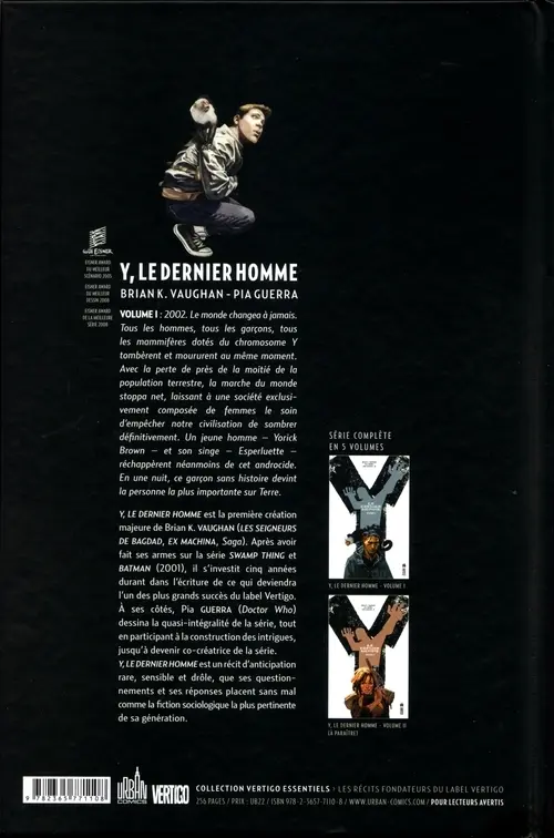 Verso de l'album Y le dernier homme Volume I