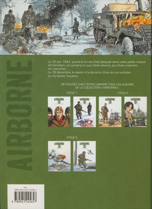 Verso de l'album Airborne 44 Tome 1 Là où tombent les hommes