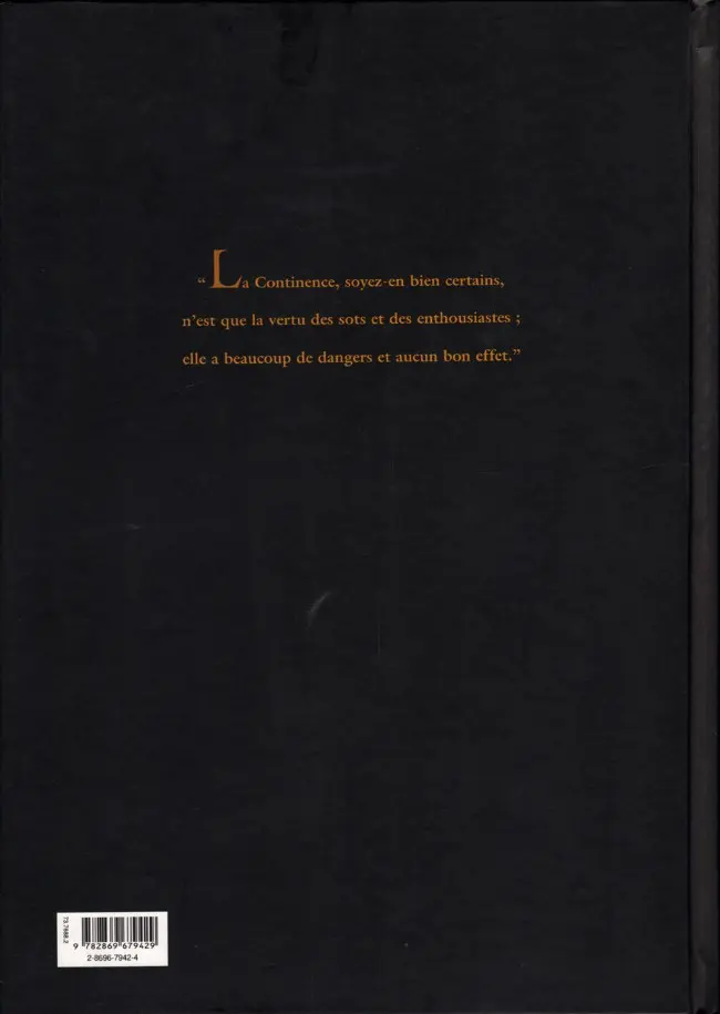 Verso de l'album L'Art de la fessée