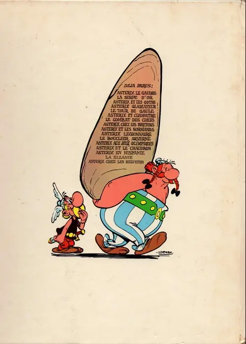 Verso de l'album Astérix Tome 6 Astérix et Cléopâtre