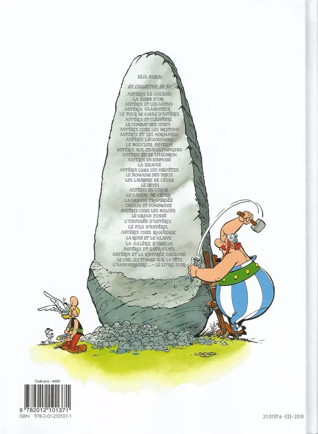 Verso de l'album Astérix Tome 5 Le tour de Gaule d'Astérix