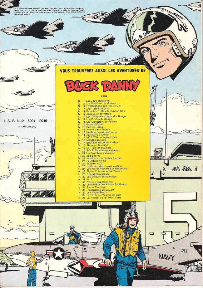 Verso de l'album Buck Danny Tome 8 Les pirates du désert