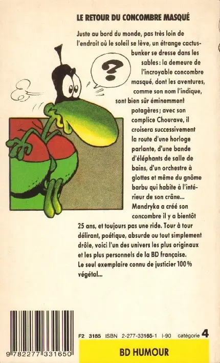 Verso de l'album Le Concombre masqué Tome 3 Le retour du Concombre masqué