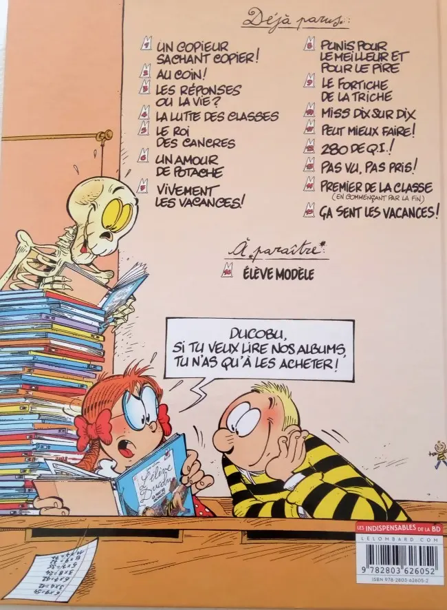 Verso de l'album L'Élève Ducobu Tome 4 La lutte des classes