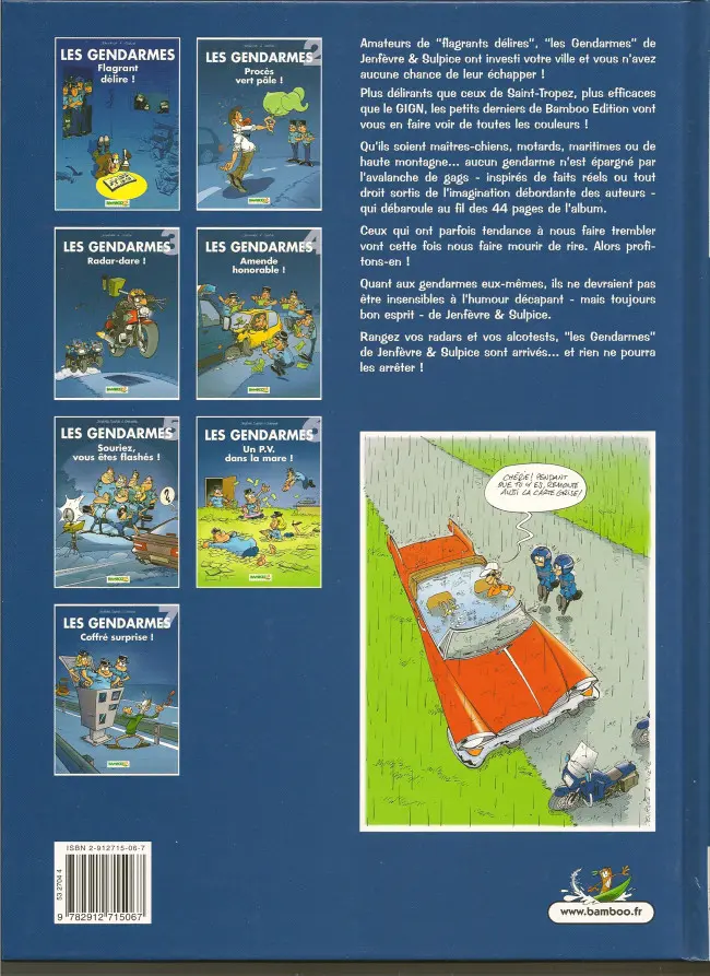 Verso de l'album Les Gendarmes Tome 2 Procès vert pâle !