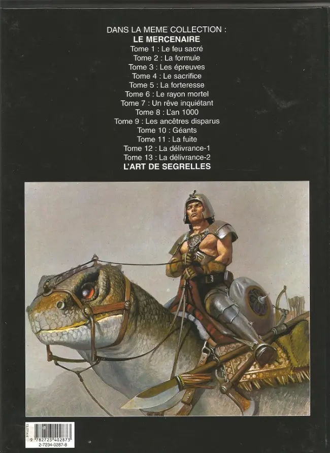 Verso de l'album Le Mercenaire Tome 1 Le feu sacré