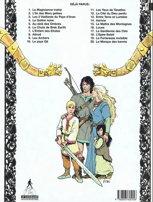 Verso de l'album Thorgal Tome 9 Les archers