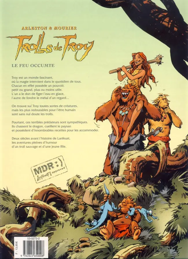 Verso de l'album Trolls de Troy Tome 4 Le feu occulte