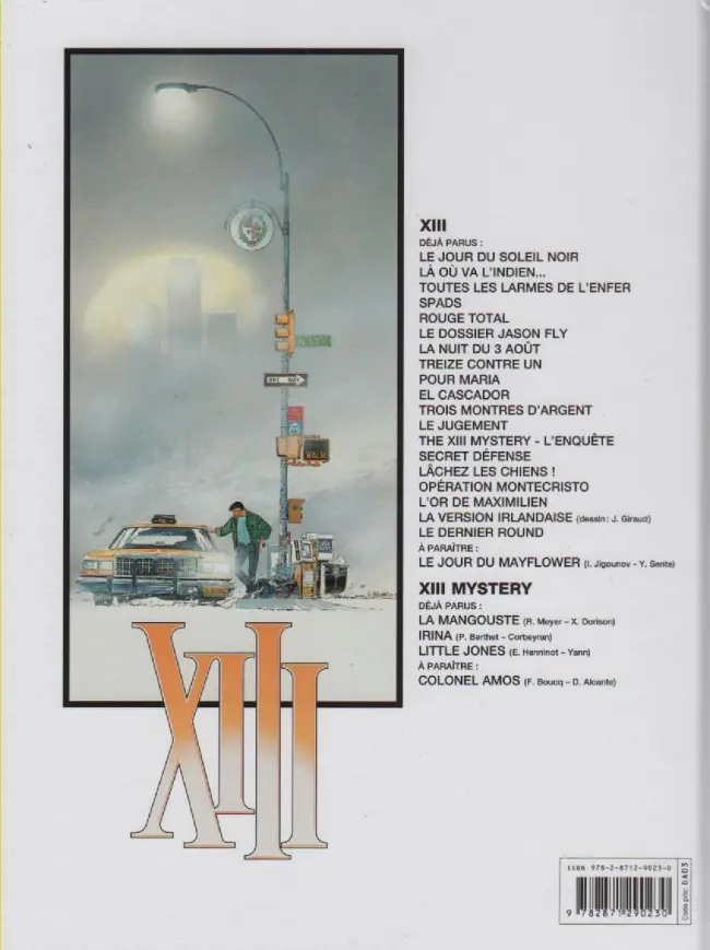 Verso de l'album XIII Tome 4 SPADS