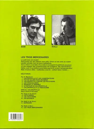 Verso de l'album Chlorophylle Tome 12 Les trois mercenaires