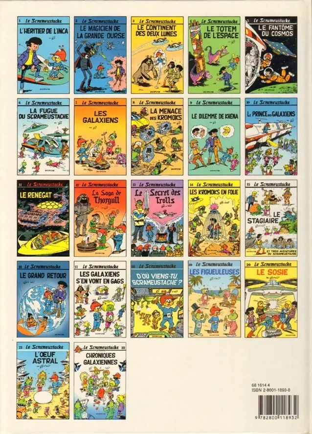 Verso de l'album Le Scrameustache Tome 22 Chroniques galaxiennes