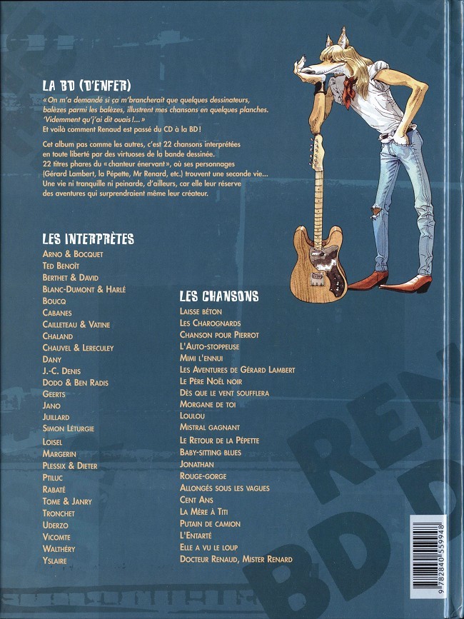 Verso de l'album Les Belles histoires d'Onc' Renaud Renaud BD d'enfer