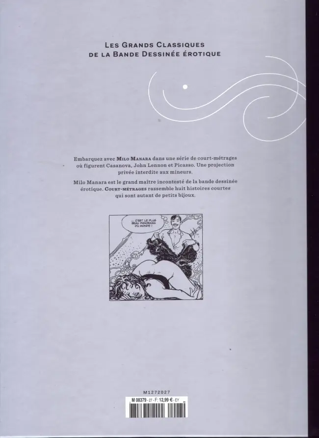 Verso de l'album Les Grands Classiques de la Bande Dessinée Érotique - La Collection Tome 27 Courts métrages