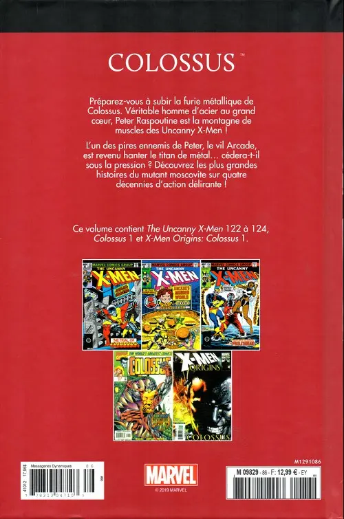Verso de l'album Le meilleur des Super-Héros Marvel Tome 86 Colossus