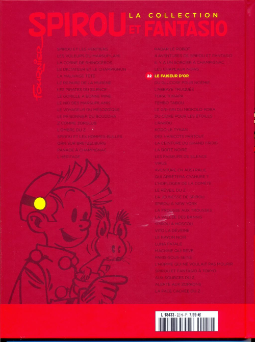 Verso de l'album Spirou et Fantasio La collection Tome 22 Le faiseur d'or
