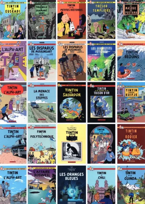 Verso de l'album Tintin le triangle du diamant vert